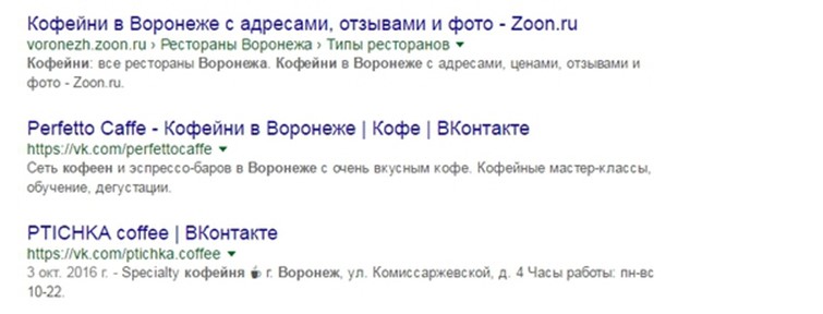 Пабликам ВКонтакте отданы лучшие места в выдаче по конкурентному запросу