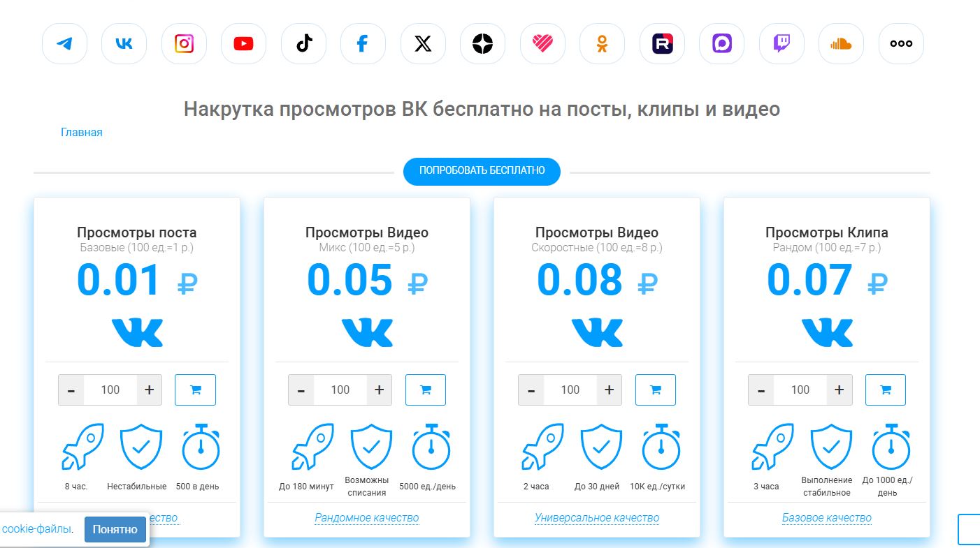 Где можно накрутить просмотры в ВК - проверенные способы и сервисы
