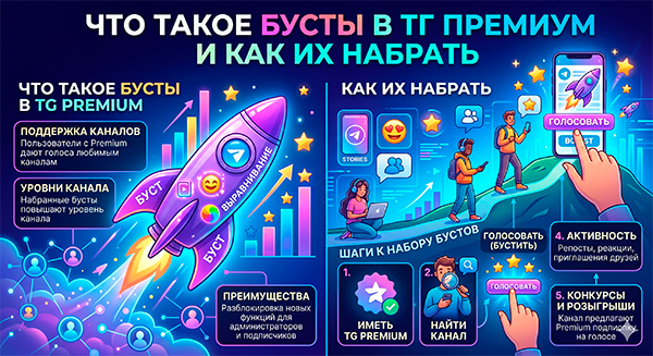 Что такое бусты в ТГ премиум и как их набрать – подборка 20 сайтов пиара 2026 года